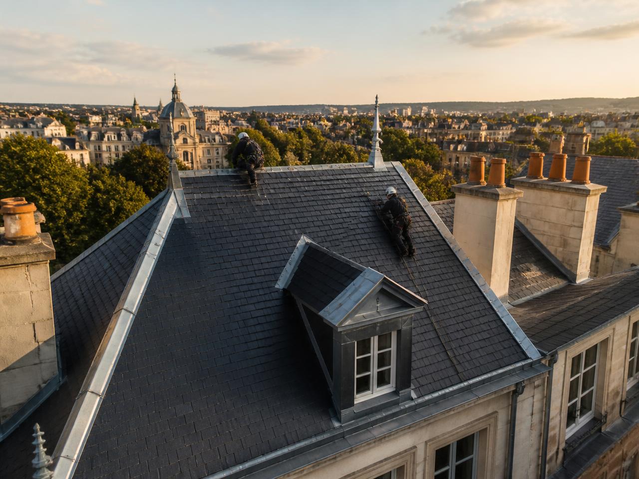 Toiture en ardoise rénovée par Toitures Meurthe à Nancy